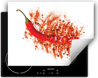 Zdjęcie produktu dla DarHaus Nakładka na kuchenkę 70x52 cm Mata antypoślizgowa zwijana, czerwona - Chilli