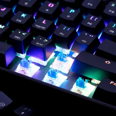 Produktbild von MOTOSPEED CK61 RGB Mechanische Gaming-Tastatur OUTMU Rot Schaltet die Tastatur um 61 Tasten Anti-Ghosting mit Hintergrundbeleuchtung fuer Gaming Schwarz