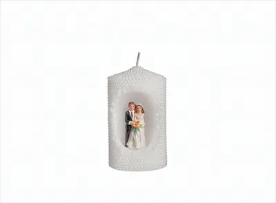Produktbild von Stumpenkerze Hochzeitspaar