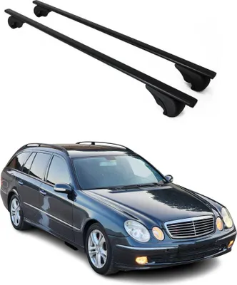 Produktbild von Dachträger für Mercedes E Klasse S211 T-Modell 2003-2009 75kg Metall Schwarz 2x