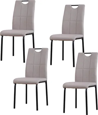 Produktbild von Stuhl 4er Set Denton Webstoff 41,5x52,5x96,5 cm Sitzhöhe 47 cm