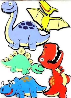 Produktbild von Wandaufkleber mit verschiedenen Dinosauriern für Kinderzimmer, 5-teiliges Set
