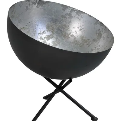 Produktbild von masterlight Tischleuchte Larino 1-flammig Stahl Schwarz-Blattsilber Ø40cm