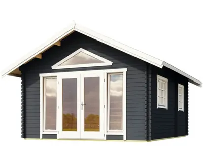 Produktbild von Gartenhaus Outdoor Life Caroline 2.2 inkl. Fußboden, Schlafboden 489,9 x 657 cm carbongrau