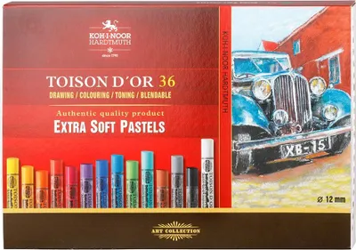 Obrázek produktu pro Koh-i-noor TOISON D´OR EXTRA SOFT 8555/36 - prašné křídy - 36 ks