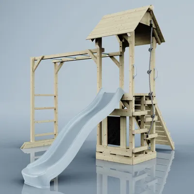 Produktbild von OutdoorToys Spielturm Lund aus Holz in Blau