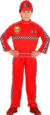 Produktbild von Widmann 72887 Karnevalskostüm Gr. 140 cm Verkleidung Karneval Fasching Fahrer Rot