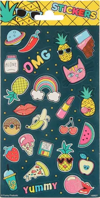 Immagine prodotto di foglio adesivo Cool Pineapple 25 pezzi multicolore