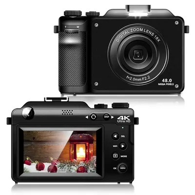 Produktbild von LINGDA kompakte Digitalkamera, 4K HD 1080P 48MP Fotokamera mit 32 GB SD-Karte, 16-fachem Digitalzoom,Kinderkamera