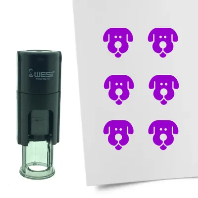 Obrázok produktu pre CombiCraft Stamp Dog 10mm okrúhly - fialový atrament