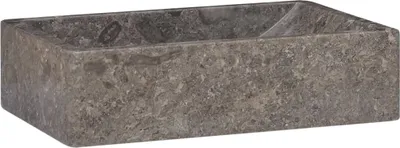 Produktbild von Möbel Waschbecken 45x30x12 cm Marmor Hochglanz-Grau DE58475