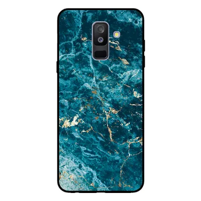 Image de Smartphonica Coque pour Samsung Galaxy A6 Plus 2018 avec impression marbre - Coque arrière TPU design marbre - Bleu