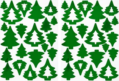 Produktbild von Oblique Unique 42 Tannenbaum Sticker Weihnachtsbaum Aufkleber Glänzend für Weihnachten Weihnachtsdeko Basteln - grün