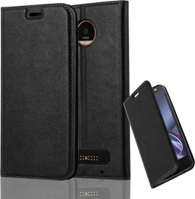 Produktbild von Cadorabo Hülle für Motorola MOTO Z2 Schutz Hülle in Schwarz Handyhülle Etui Case Cover Magnetverschluss