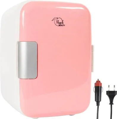 Image de Petit réfrigérateur portable rose de 5 litres