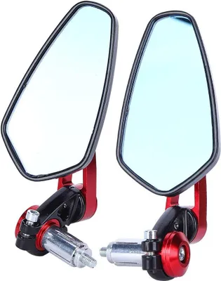 Obrázok produktu pre Zrkadlá – 22 mm, univerzálne, motocyklové, koncovky riadidiel, CNC hliníkové bočné zrkadlá pre motocykle (červené)