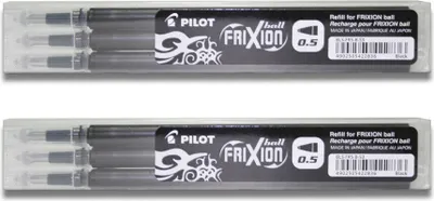 Produktbild von Pilot Frixion Ball Ersatzminen 0.5 schwarz - 6er-Set