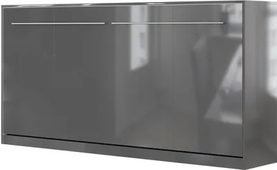 Produktbild von SMARTBett Schrankbett Standard  Anthrazit Hochglanz/Anthrazit Hochglanz 90 Horizontal