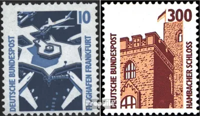 Produktbild von Briefmarken BRD (BR.Deutschland) 1988 Mi 1347A R II-1348A R II mit Zählnummer (kompl.Ausg.) postfrisch Sehenswürdigkeiten