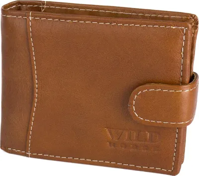 Zdjęcie produktu dla Męski portfel skórzany z zamknięciem, Wild Horse