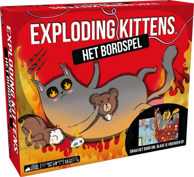 Produktbild von Asmodee Exploding Kittens Het Bordspel, Brettspiel, 7 Jahr(e), 20 min