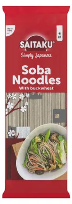 Zdjęcie produktu dla Makaron Saitaku Soba z pszenicy i gryki, opakowanie 300 g