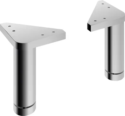 Produktbild von Fuß-Set Pelipal 2er-Set Höhe 10 cm chrom