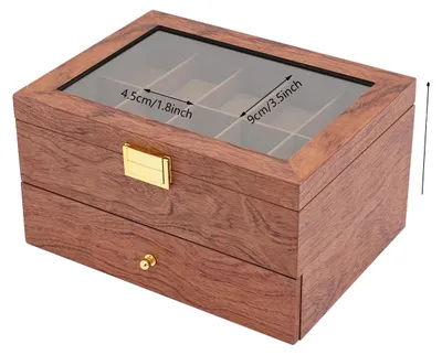 Obrázek produktu pro Šperkovnice, 20 přihrádek, klasický design, dřevo