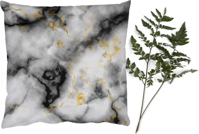 Produktbild von MuchoWow® Zierkissen Sofakissen Wohnzimmer Dekokissen 40x40 cm Achat - Gold - Marmor - Edelsteine - Foto Kissen - Schlafzimmer Dekoration