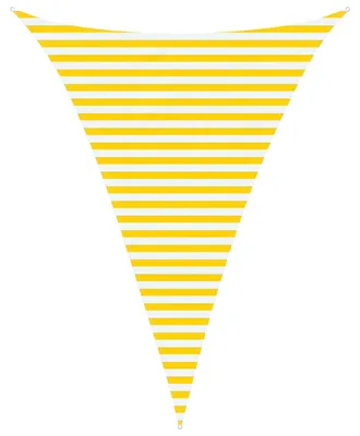Image de vidaXL Tente d'ombrage jaune et blanche 3 x 4 x 4 m 100 % polyester Oxford