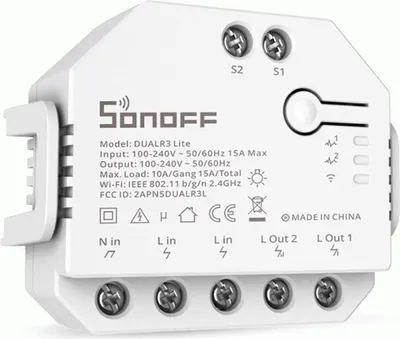 Obrázok produktu pre Smart Wi-Fi switch WiFi Sonoff Dual R3 Lite