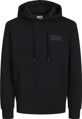 Produktbild von Jack & Jones Corp Sweatshirt / Hoodie Kaputzenpullover aus Sweat, Angerauter Stoff mit einer weichen Innenseite, Gerippte Ärmelbündchen
