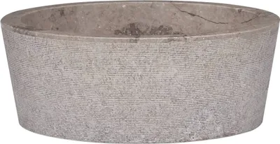 Produktbild von Waschbecken Grau Ø40x15 cm Marmor