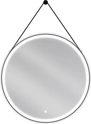 Immagine prodotto di Mexen Reni specchio da bagno illuminato, rotondo 80 cm, LED 6000K, antiappannamento, cornice nera - 9812-080-080-611-70