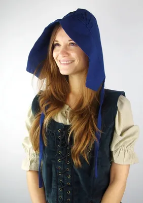 Produktbild von Mittelalter-Bundhaube Blau "Claire"
