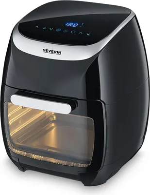 Produktbild von SEVERIN Multi-Heißluftfritteuse FR 2446  aus Kunststoff, schwarzsilber Fritteuse Ohne Fett Heißluftfritteuse Airfryer  Fritteuse