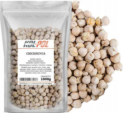 Zdjęcie produktu dla CIECIERZYCA 1kg Cieciorka ziarno naturalne źródło białka jakość Kol-Pol