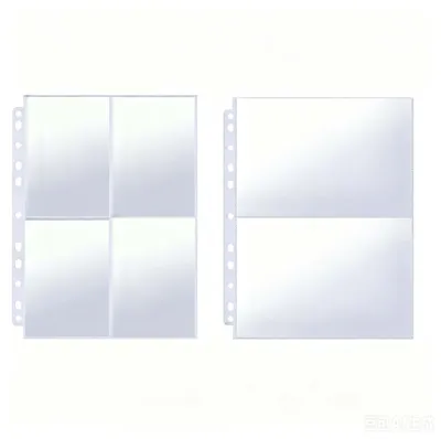 120 A4 Fotohüllen, transparent, 2/4 Fächer, doppelseitig, für Ringbücher