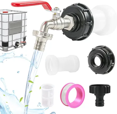 Image de Robinet de vidange pour réservoir, réservoir d'eau de 1000 litres, robinet de sortie