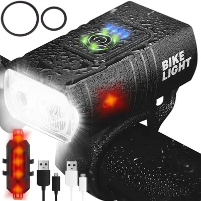 Obrázok produktu pre Trizand 23677 Sada LED svetiel na bicykel, 4T6, USB, AKU 2 ks