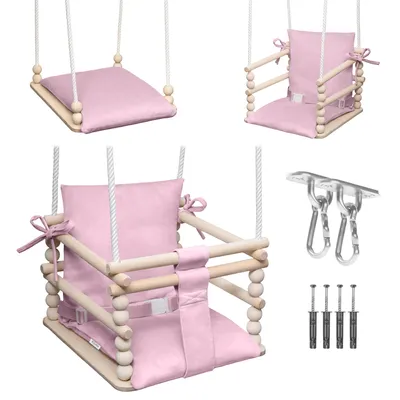 Immagine prodotto di MAMOI altalena per bambini 3in1 con cintura di sicurezza, altezza regolabile, altalena da interno, struttura stabile, montaggio semplice