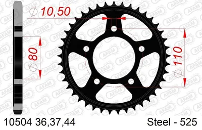 Produktbild von AFAM Kettenrad 10504-44 hinten Stahl