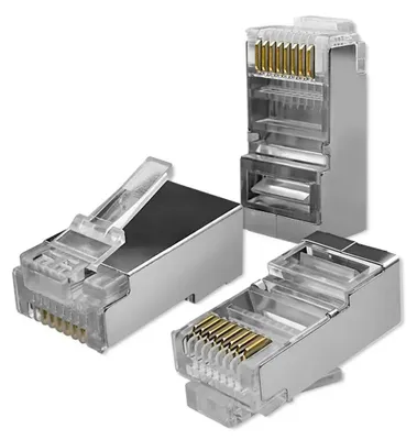 Obrázek produktu pro Modulární zástrčka Qoltec RJ45 | CAT6 | FTP | pozlacené kontakty | 100 kusů