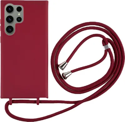 Produktbild von Samsung Galaxy S25 Ultra Hülle - Coverup Colour TPU Back Cover mit Handykette - Bordeaux