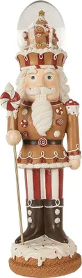 Produktbild von Clayre & Eef Weihnachtsdekoration mit LED-Beleuchtung und Musik Nussknacker 14x13x48 cm Braun Kunststoff