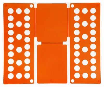 Produktbild von T-Shirt Faltbrett aus Kunststoff, faltbar für Kleiderschrank und Schublade (Orange, 18,9 x 15,7 Zoll)