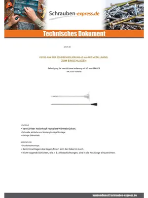 Produktbild von Dübel Isolierung 10x180 Und Nagel METALLISCH
