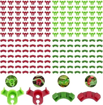 Produktbild von Famanu Pflanzenclips Set - 200 Stück in Rot und Grün