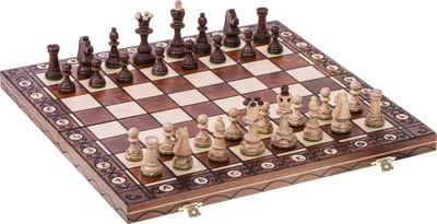 Produktbild von SQUARE - Schachspiel Schachbrett aus Holz CONSUL - 48 x 48 cm - Schach für ein Geschenk
