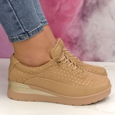 Zdjęcie produktu dla Damskie khaki sneakersy LANNA